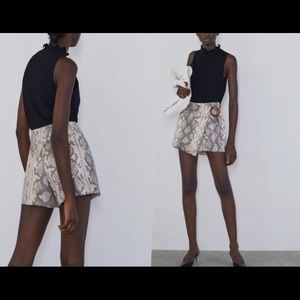 ZARA snakeskin skort